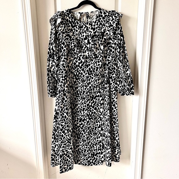 SANDY LIANG X Target Leopard Print Ruffled Long Sleeve Dress—SZ. Medium - Picture 9 of 15